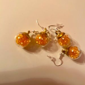 Sterling silver bulb earrings